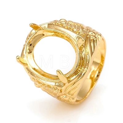 Long-Lasting Plated Brass Finger Ring Components KK-D160-03G-C-1