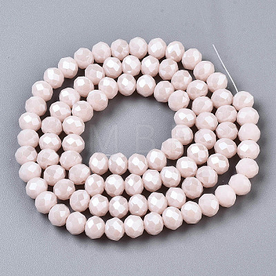 Electroplate Glass Beads Strands EGLA-A044-P8mm-A33-1