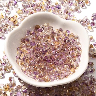 Transparent Baking Paint Glass Seed Beads SEED-P006-02B-15-1