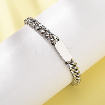 667 Stainless Steel Oval Link Bracelets BJEW-F529-11P-1