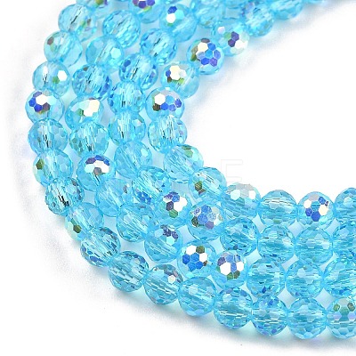 Electroplate Transparent Glass Beads EGLA-B013-02A-AB03-1