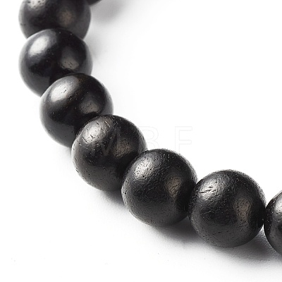 Energy Power Round Beads Stretch Bracelet for Men Women BJEW-JB06901-1