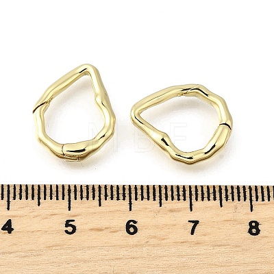 Brass Irregularity Spring Gate Rings KK-U072-43A-G-1