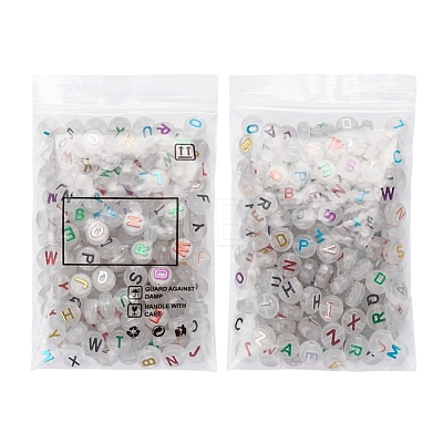 150Pcs Luminous Acrylic Beads LACR-YW0001-02-1