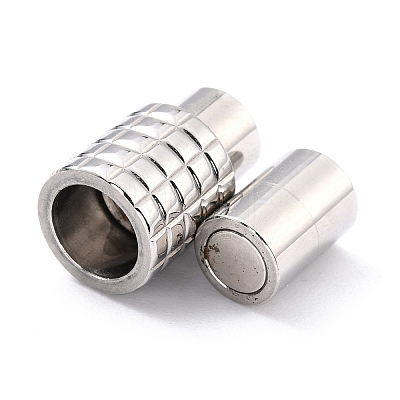 304 Stainless Steel Magnetic Clasps with Glue-in Ends STAS-M290-02P-1