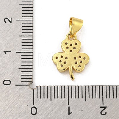 Rack Plating Brass Pave Cubic Zirconia Charms KK-G513-12G-1