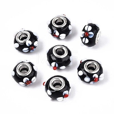 Handmade Lampwork European Beads X-LAMP-Q029-03K-1