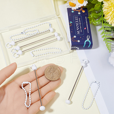 8Pcs Iron Bar Beadable Pendant Decorations for Jewelry Making DIY Crafts IFIN-SC0001-76-1