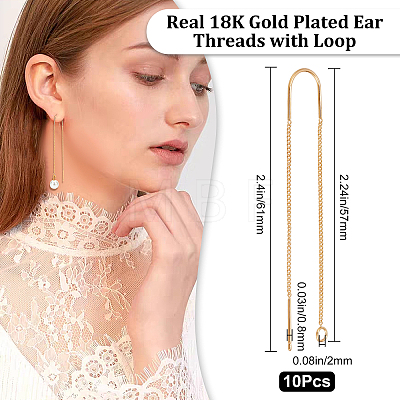 10Pcs Brass Stud Earring Findings KK-BBC0002-61-1