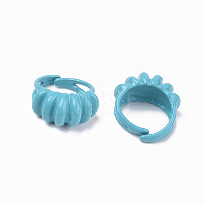 Spray Painted Alloy Cuff Rings X-RJEW-T011-24B-RS-1