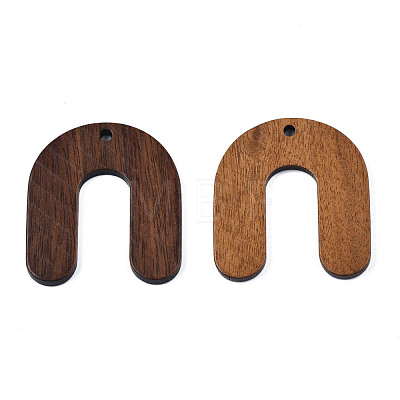 Resin & Walnut Wood Pendants WOOD-N011-008-1