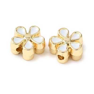 Brass Enamel Beads KK-L179-05G-1