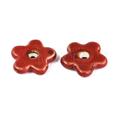 Vintage Handmade Porcelain Beads PORC-Q008-15D-1