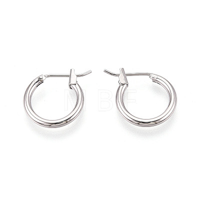 304 Stainless Steel Hoop Earrings EJEW-T048-25A-P-1