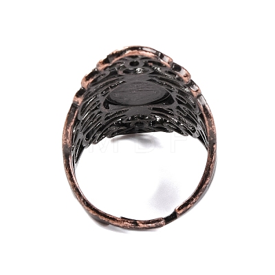 Natural Obsidian Retro Finger Rings RJEW-B067-02R-29-1