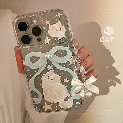 Cute Cartoon Cat TPU Plastic Mobile Phone Cover PW-WGF333E-06-1