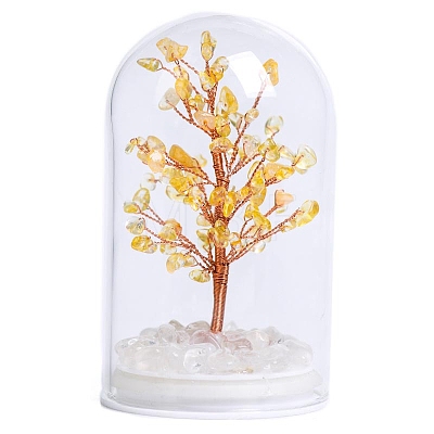 Natural Yellow Quartz Tree of Life Decorations PW-WGF3F59-02-1