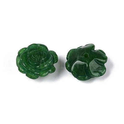 Dyed Natural White Jade Carved Beads G-Q601-41C-01-1