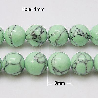 Synthetic Turquoise Beads Strands TURQ-H038-8mm-XXS19-1