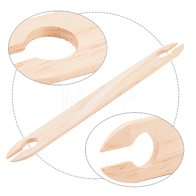 Wood Knitting Looms Shuttles TOOL-WH0136-44-1