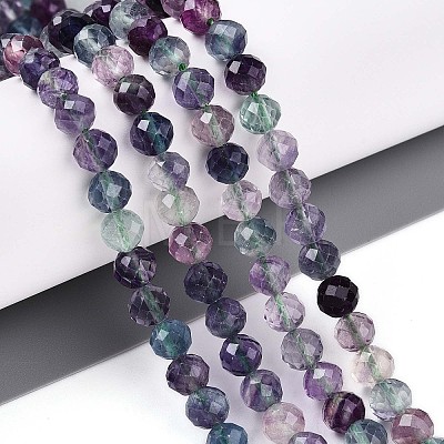 Natural Rainbow Fluorite Beads Strands G-S345-6mm-29-1