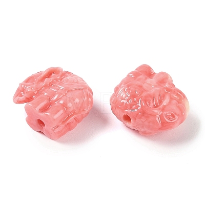 Synthetic Shell Dyed Carved Beads SHEL-H005-12-1