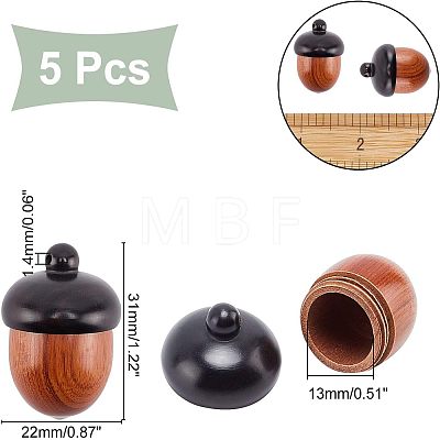 Disconnectable Ebony Wood Pendants HJEW-CA0001-17-1