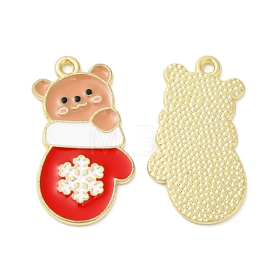 Christmas Alloy Enamel Pendants ENAM-D050-13F-01G-1