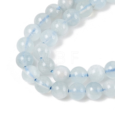 Grade A Natural Aquamarine Round Bead Strands G-L417-13-A03-1