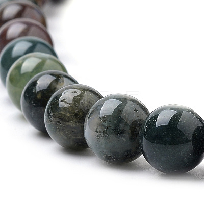 Natural Indian Agate Beads Strands G-S259-31-6mm-1