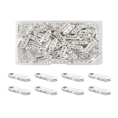 100Pcs 3-Hole Iron Grade A Rhinestone Bridge Spacers RB-SW0001-02-1