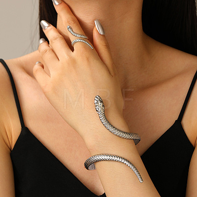 Snake Alloy Cuff Bangles & Cuff Rings Sets FS-WG6CA5E-02-1