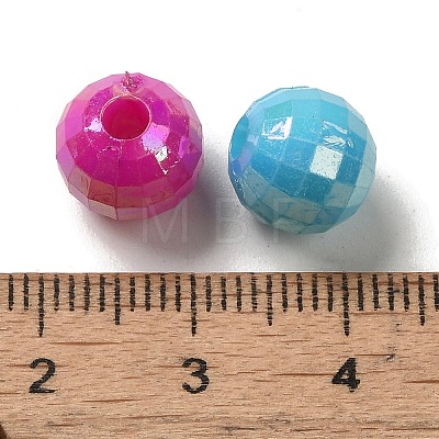 Plating Opaque Acrylic Beads OACR-E039-44-1