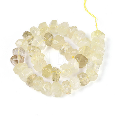 Natural Lemon Quartz(Heated) Beads Strands G-N347-17A-06-1