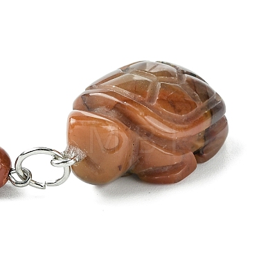 Tortoise Natural Gemstone Keychain KEYC-F040-03-1