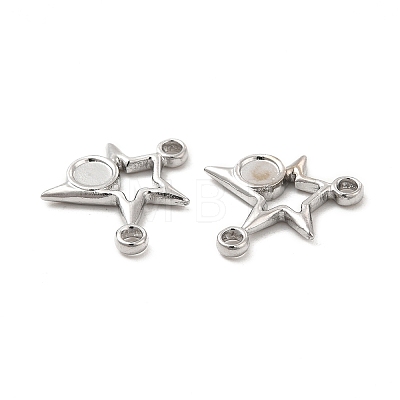 304 Stainless Steel Cabochon Connector Settings STAS-B032-41P-1