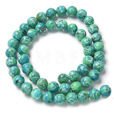 Dyed Synthetic Imperial Jasper Beads Strands G-C168-02C-1