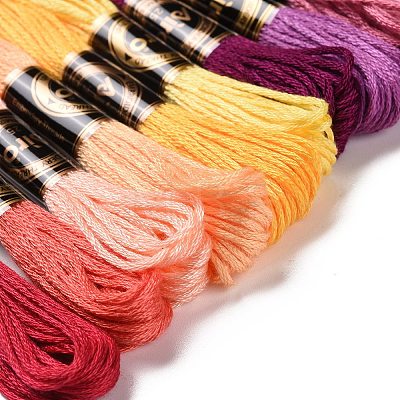 20 Skeins 20 Colors 6-Ply Polyester Embroidery Floss OCOR-M009-01D-01-1