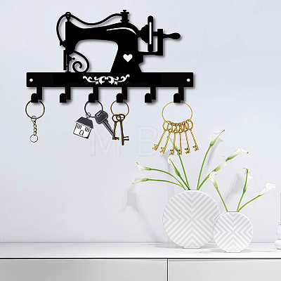 Iron Wall Mounted Hook Hangers AJEW-WH0156-117-1