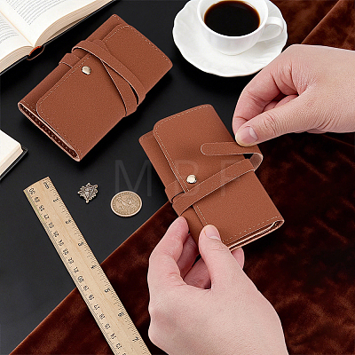 2Pcs PU Leather Jewelry Rolls for Rings Earrings Necklaces AJEW-FG0005-98C-1