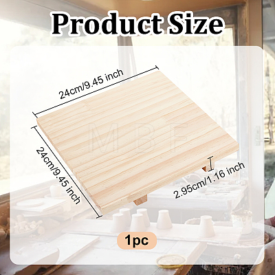 Wooden Clay Board Mat Mud Board WOOD-WH0030-68-1