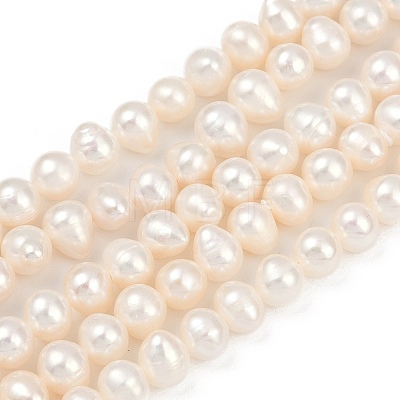 Natural Cultured Freshwater Pearl Beads Strands PEAR-I007-07Y-01A-1