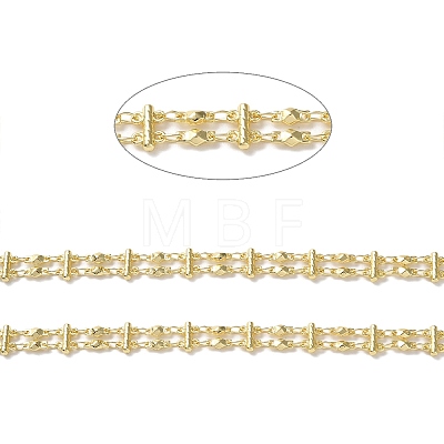 Rack Plating Brass Polygon Link Chains CHC-C005-09G-1