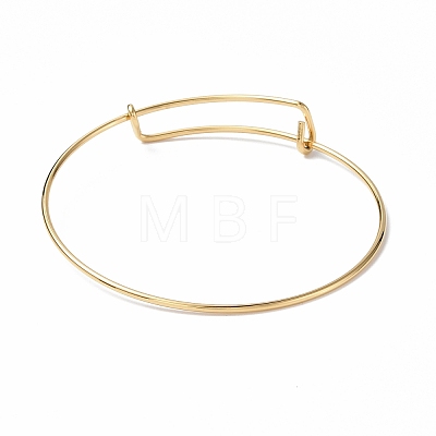 Ion Plating(IP) Adjustable 304 Stainless Steel Wire Bangle Making MAK-F286-03G-1