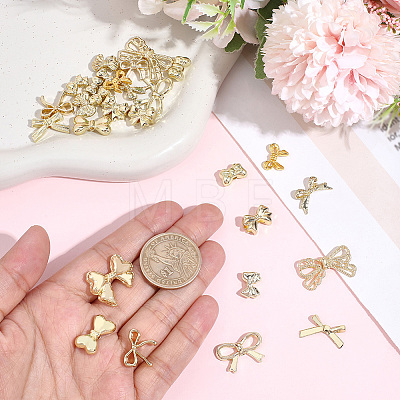 34Pcs 17 Styles Rack Plating Alloy Beads FIND-PA0001-46-1