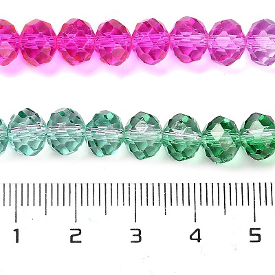 Transparent Painted Glass Beads Strands X1-DGLA-A034-T6mm-A03-1