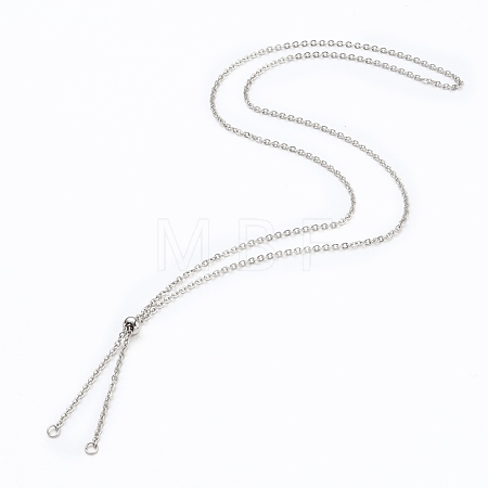 Tarnish Resistant 304 Stainless Steel Slider Necklace Making AJEW-JB00776-01-1