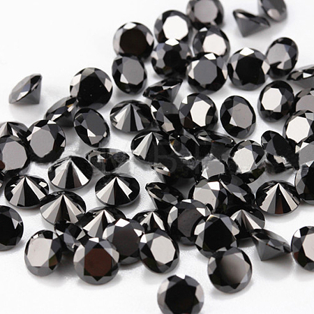 Diamond Shaped Cubic Zirconia Pointed Back Cabochons ZIRC-R004-8mm-02-1