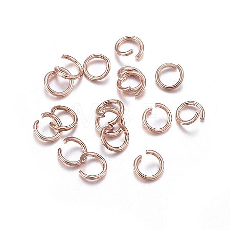 304 Stainless Steel Open Jump Rings STAS-O107-06RG-I-1