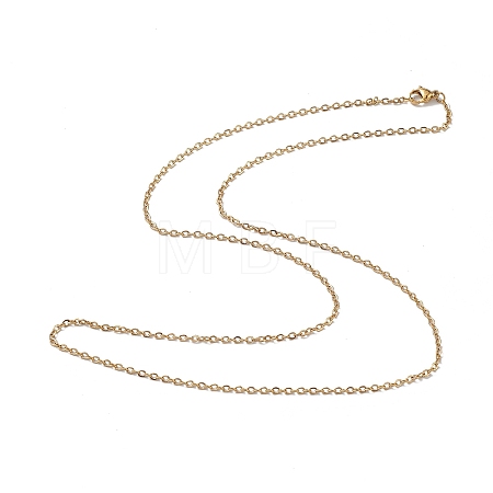Ion Plating(IP) 304 Stainless Steel Cable Chain Necklace for Men Women NJEW-K245-024A-1